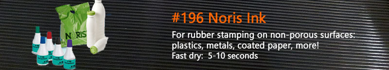 #196 Noris Ink is a fast dry ink for stamping plastic, metal, and most any surface. Dry time: 5-10 seconds | Buy online!